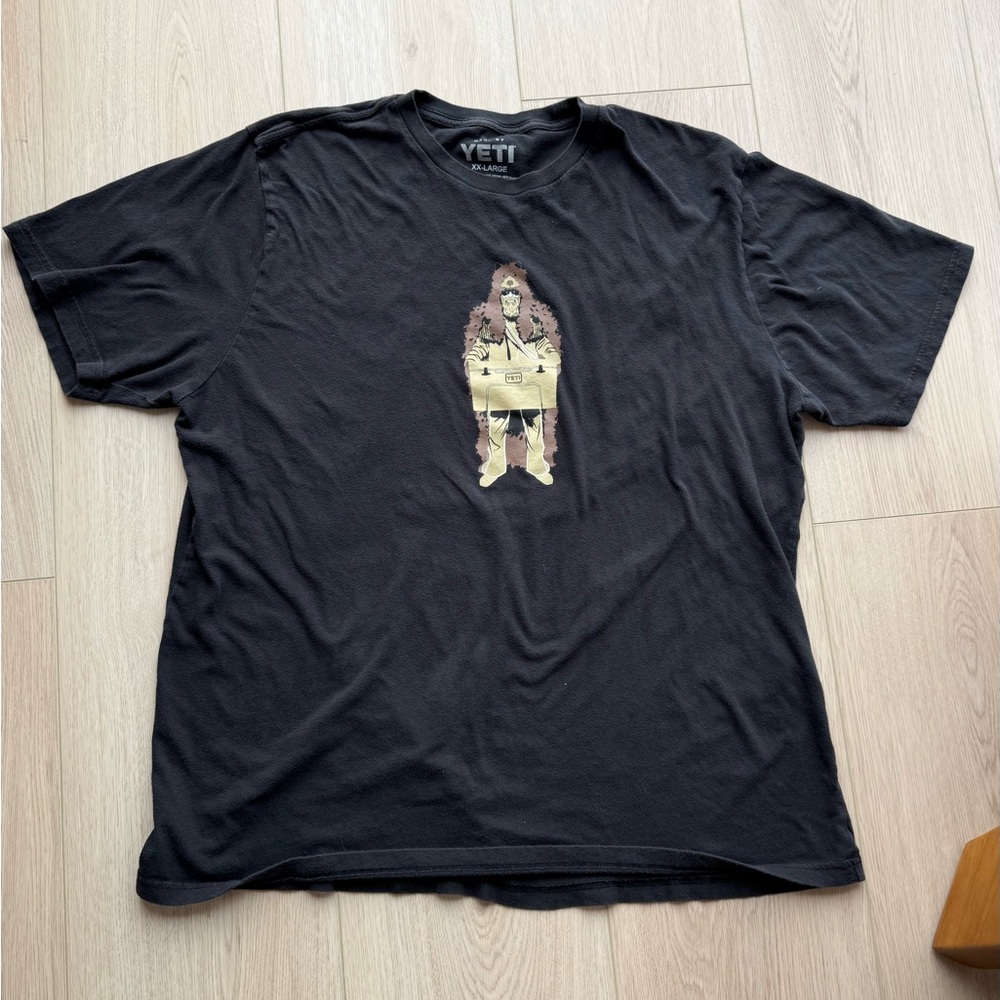 Yeti Black Tee with Graphic Design
